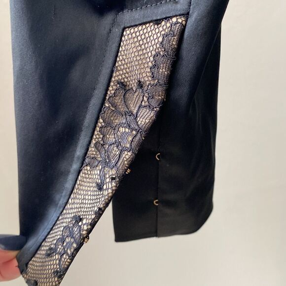 Vintage Y2K 00s Marciano Black w Lace-Accent Matching Blazer & Corset Set - Picture 5 of 14